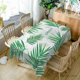 Table Cloth New fashion small fresh green pattern tablecloth wedding decoration table cover table cover waterproof square cloth R230801