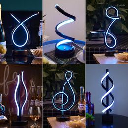 Table Lamps L Desktop Decorative Lamp Led Rechargeable Atmosphere Restaurant Nightlight