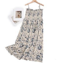 Plus size Dresses Size Women Oversized Curve Clothes Floral Spaghetti Strap Strapless OnePiece Summer 2023 230727