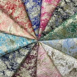 Fabric and Sewing Metal Yarn Artistic Paint Embossed Brocade Jacquard Garments Curtain By Yard 230727
