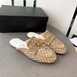 Espadrilles Designer Shoe Luxury Sneaker Woman Casual Shoe Canvas Real Leather Loafers Classic Design Boots Slipper Slides by top99 S347 003