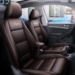 Marka Özel Araba Koltuğu Kapakları Fit Volkswagen Tiguan 5 koltuk için fermuar ile su geçirmez284s