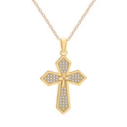 2023 European and American fashion design s925 sterling silver double cross collar chain simple and exquisite shiny zircon gold