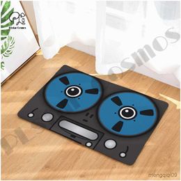 Carpets Retro Music Tape Porch Doormat Rug Mats Floor Carpet Living Room Kitchen Non-Slip Carpet Bathroom Doormat Printed R230728