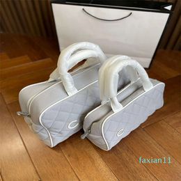 Fashion Designer bag Vintage Medieval Grey Canvas Lingge Sports Handbag Fitness High Capacity Bowling Bag