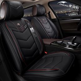 Universal Fit Car Accessories Seat Covers For Trucks Full Set Durable PU Leather Adjuatable Five Seats Covers For Hignlander Ram 1321r