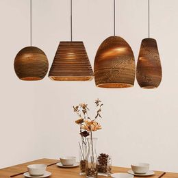 Pendant Lamps Southeast Asia Naked Pupa Honeycomb Weave Kraft Paper Lamp Restaurant Teahouse Tea Bar Home Decor Lighting Fixture