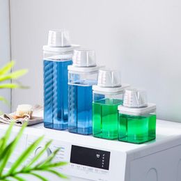 Storage Bottles Airtight Laundry Detergent Dispenser Leak-Proof Refillable Empty Tank For Powder Softener Bleach Container 700ml-1900ml