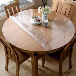 Table Cloth 1.0 mm Round Transparent Table Cloth Film Protection Pad Soft Glass Tablecloth Dining Moisture-proof Table Cloth R230726