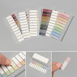 200 Sheets Set Novelty Sticky Notes Memo Pad Loose-leaf Index Flags Bookmark Page Sticker Office Stationery Supplies 6 Colors242z