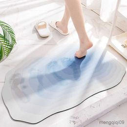 Carpets Gradient Color Tech Velvet Anti-slip Bath Mat Super Water Thick Bath Room Rug Easy To Clean Quick Dry Bathroom Carpet R230728