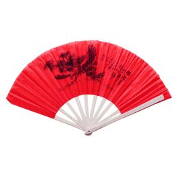 Chinese Style Products Chinese Style Printed Black Fabric Hand Folding Fan Men Women Summer Portable Cooling Fan