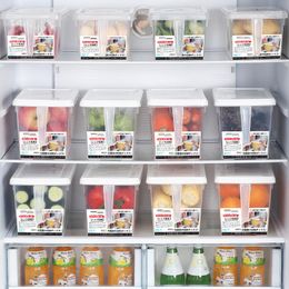 Storage Bottles Refrigerator Box Handle Melon And Fruit Crisper Organise Kitchen Vegetable Food Large Capacity