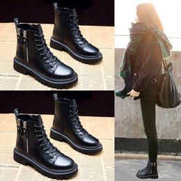 Boots 2020 New Women's Pu Fashion Winter Boots Add Double Zipper Style Women's Boots Women's Shoes Z230728