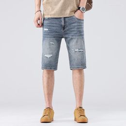 Men's Jeans 2023 Denim Shorts Summer And Thin American Fashion Brand Casual Cropped Pants Loose Straight