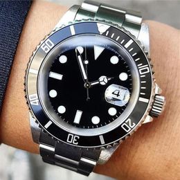 Top selling men's watch new's upgrade style black luminous dial rotating ceramic bezel fashion sapphire glass submarine 2491