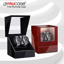 Watch Winders FRUCASE Double Watch Winder For Automatic Watches Watch Box USB Charging 20 with Battery Option 230727