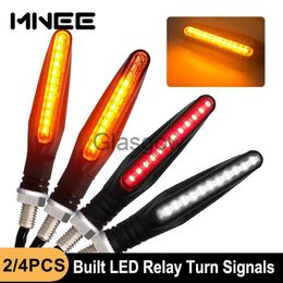 Motorcycle Lighting LED Motorcycle Turn Signals Light 335SMD Flash Lighting Flowing Blinker IP68 Bendable Motorcycle Stop Signal Light x0728