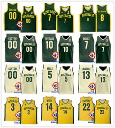 2023 FIBA Australia World Cup Basketball Jerseys Joe Ingles Patty Mills Matisse Thybulle Matthew Dellavedova Dante Exum Nick Kay Jock Landale Duop Reath Josh Giddey