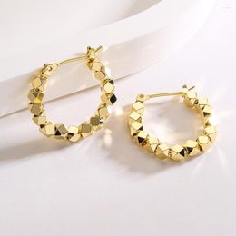 Hoop Earrings Cmoonry Gold/Silver Colour Geometric Copper Beads For Elegant Women Wholesale Party Jewellery