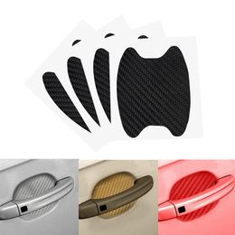 Universal Carbon Fiber Texture Auto Car Door Handle Cup Scratch Protection Films Stickers Protection Film Guards Adhesive Protecto3138