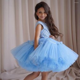 Girl Dresses Shiny Flower Dress Girls Wedding Party Gowns Princess Gown Sequin Kids Evening Ball Cute Baby