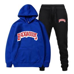 Men's Tracksuits Backwoods Autumn Winter Men Women Hooded Sweatshirt Suit Pure Cotton Couple Jogging Sweatshirts Oversized Streetwear Tracksuit 230727