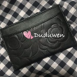 bussiness card flies 11X7 5CM Fashion C hardwear PU Mini Wallet camellia card holder Coin bag V-gift217d