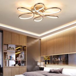 Ceiling Lights Modern Gold Living Room Lamp Originality Intelligent LED Bedroom Chandelier Free Transportation Indoor Decorative Lamps