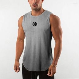 Men's Tank Tops Gym Fitness Sleeveless Summer Quick-dry Moisture Wicking Casual Fashion T-shirt Men Basketball Training Jogging Cool
