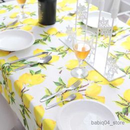 Table Cloth Lemon Tablecloth Decorative Rectangular Kitchen Dining Birthday Party Table Cover Tea Cloth Table Cover Waterproof R230819