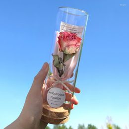 Decorative Flowers Eternal Rose For Mom Girlfriends Valentine's Day Preserved Real With Light Anniversary Wedding Bthday Romantic Gift