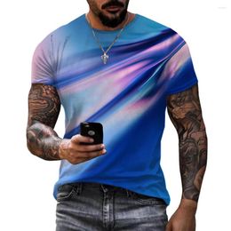 Men's T Shirts Colourful Glare 3D Printed Men T-shirt 2023 Summer Fashion Trendy Oversized Camiseta Hombre Funny