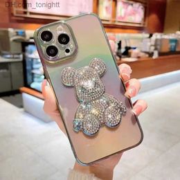 Cell Phone Cases Mobile Phone Cases Cute bear diamond cover Cute woman Case for iphone13 13 pro max 12promax 12 11 soft TPU silicone Z230731