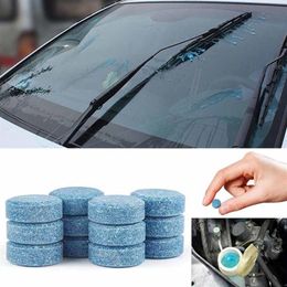 100pcs 1Pc4L Water Car Windshield Glasses Auto Glass Washer Window Cleaner Compact Effervescent Tablet Detergent Car Accessories250e