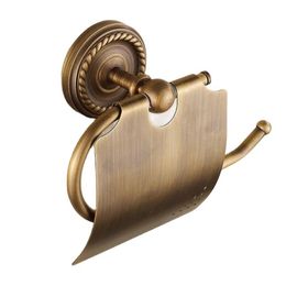 Paper Holders Antique Brass Toilet Roll Tissue hangers shelves Bath Rack Wall Mounted Bathroom Accessories Black2709