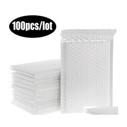 Mail Bags 100Pcs/Lot White Foam Envelope Bag Different Specifications Mailers Padded With Bubble Mailing Drop Delivery Office School Ot6F2