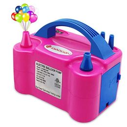 Portable Dual Nozzle Electric Balloon Blower Pump Electric Balloons Inflator For Wedding Birthday Party Festive Decoration Supplie267N