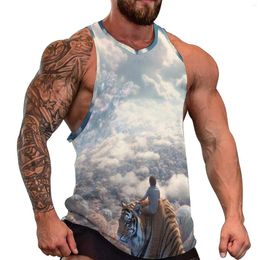 Men's Tank Tops Tiger Top Men Cinematic Stunning Sportswear Summer Bodybuilding Printed Sleeveless Shirts Plus Size 4XL 5XL