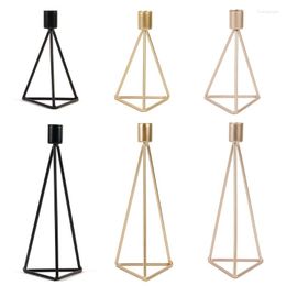 Candle Holders Luxury Metal Holder Geometric Candlestick Fashion Christmas Wedding Table Stand Candelabra Home Decoration