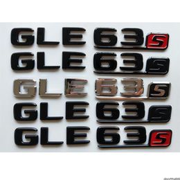 Chrome Black Letters Number Trunk Badges Emblems Emblem Badge Sticker for Mercedes Benz W166 C292 SUV GLE63s GLE63 S AMG234j