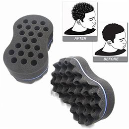 Brand Double Sided Wave-shaped Sponge garden Brushes Multi-holes Side Braid Hair Curl Wave Brush Hair Styling Tools296S