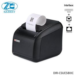 58mm Multi Interfaces Wired Desktop Receipt Printer With Auto Cutter Small Ticket Thermal Automatic Paper Cut