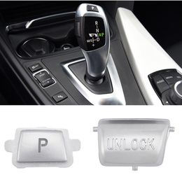 ABS Car Gear Shift P UNLOCK Button Cover Fit For BMW 1 2 3 4 5 7 Series F30 F10 F11 F01 F02 X3 X4 X5 X6 Auto AccessoriesLHD240V