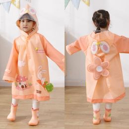 Jackets Childrens Cartoon Raincoat Thickened Waterproof EVA Rain Coat Kids Clear Transparent Tour Rainwear Raincoats 230728