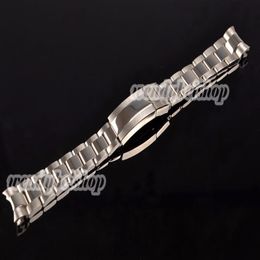 20mm Whole New Silver Middle Polish Solid Screw Links 316L Stainless Steel Curve End Watch Band Strap Bracelet Belt259O