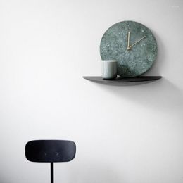 Wall Clocks Nordic Modern Simple Clock Personalised Creativity Living Room Bedroom Decoration Cement Light Luxury Watch