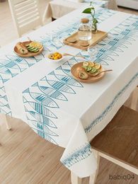 Table Cloth Style Rolled Edge Dining Table Cloth Rectangular Fabric Tablecloth Hotel Home Tablecloth Long Table R230726