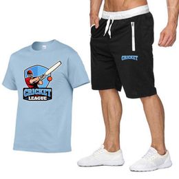 Men's Tracksuits Baseball Enthusiast Short Sleeved Shorts Set Summer Outdoor Sports Casual Comfortable Cotton T-shirt Club