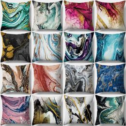 Cushion Decorative Pillow 45x45cm Print Marble Quicksand Pattern Cushion Cover For Wedding Decoration Case Home Decor Party DIY Gifts 230727